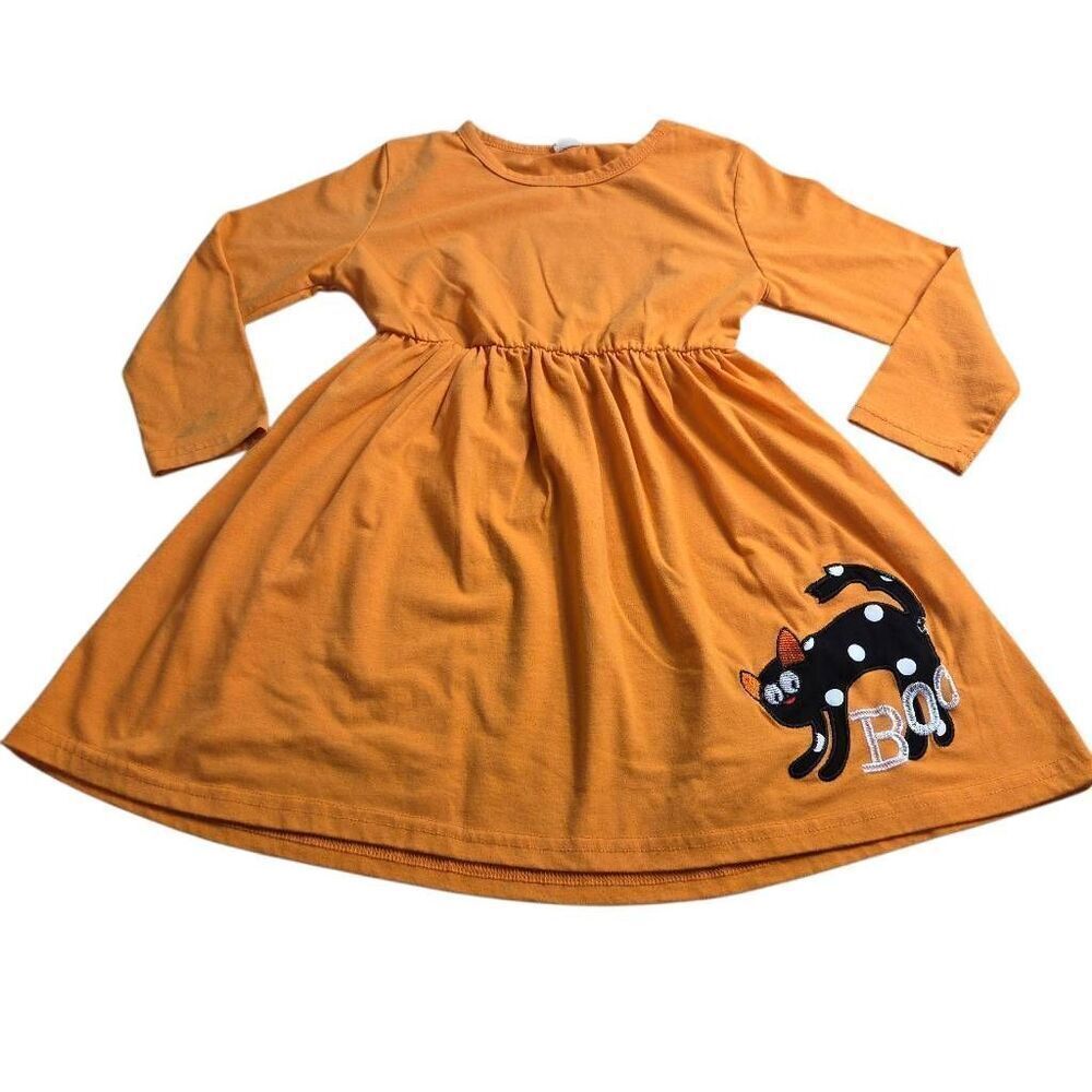 Halloween Cat dress (130) 5/6